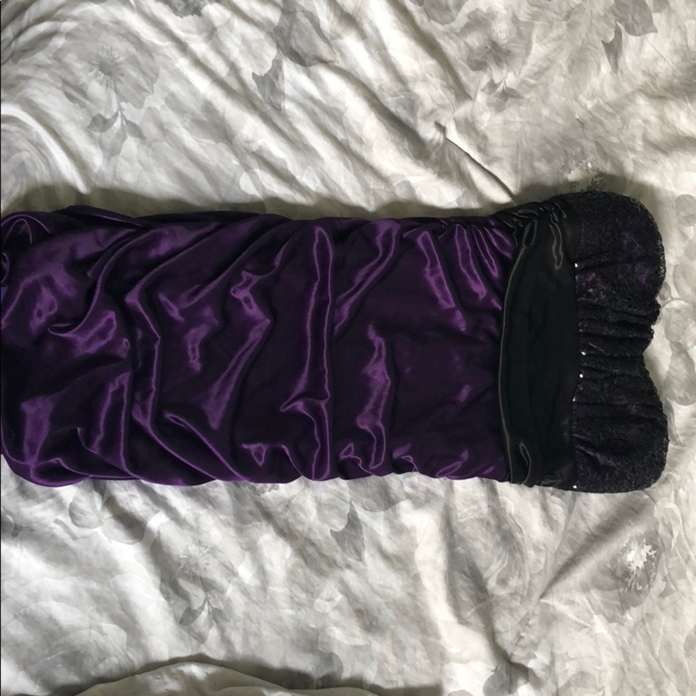 Purple and Black sequence formal dress